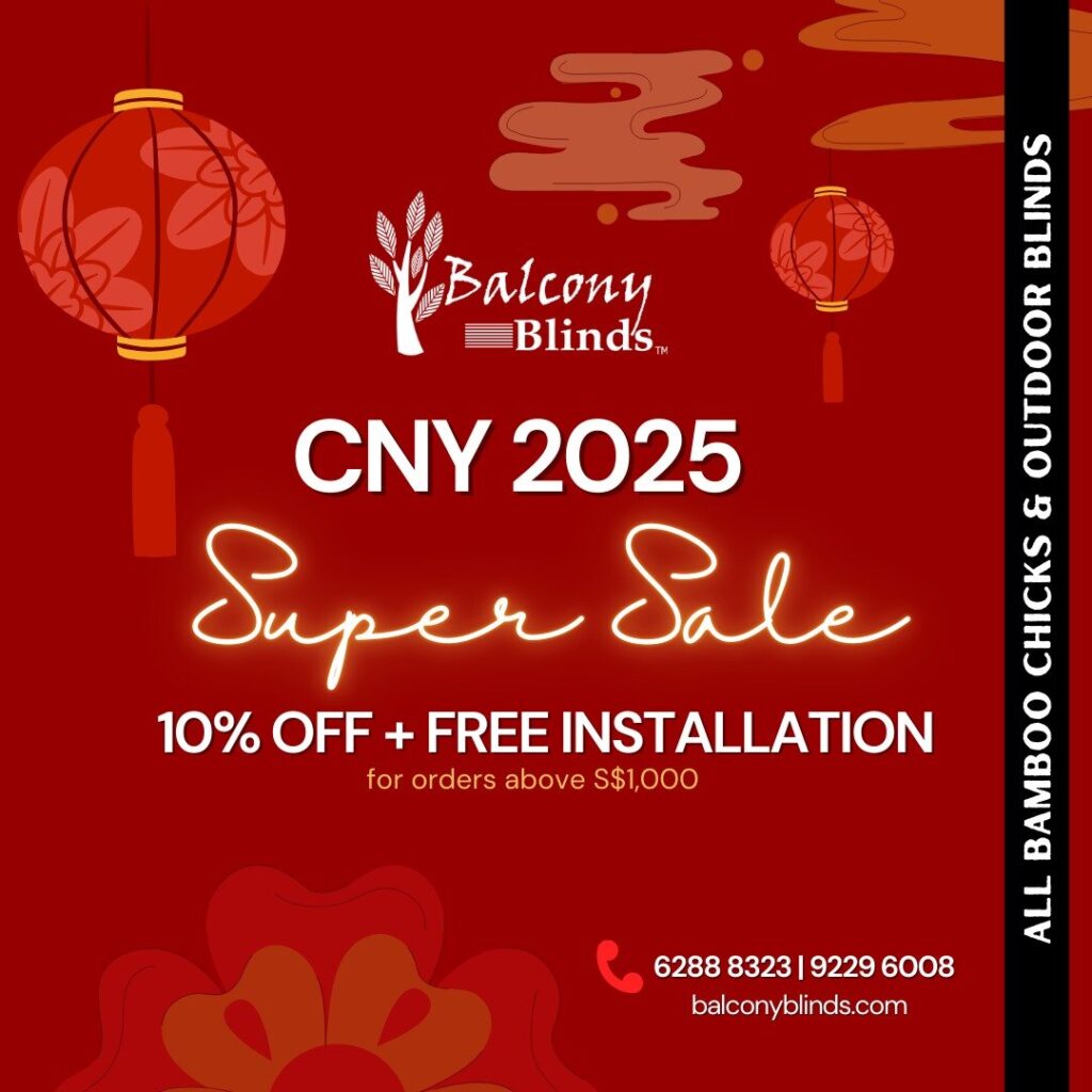 CNY 2025 Super Sale - Waterproof Outdoor Blinds Singapore